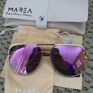 Marea | Carmen Luvana Collection | Pink/Purple Translucent Sunglasses